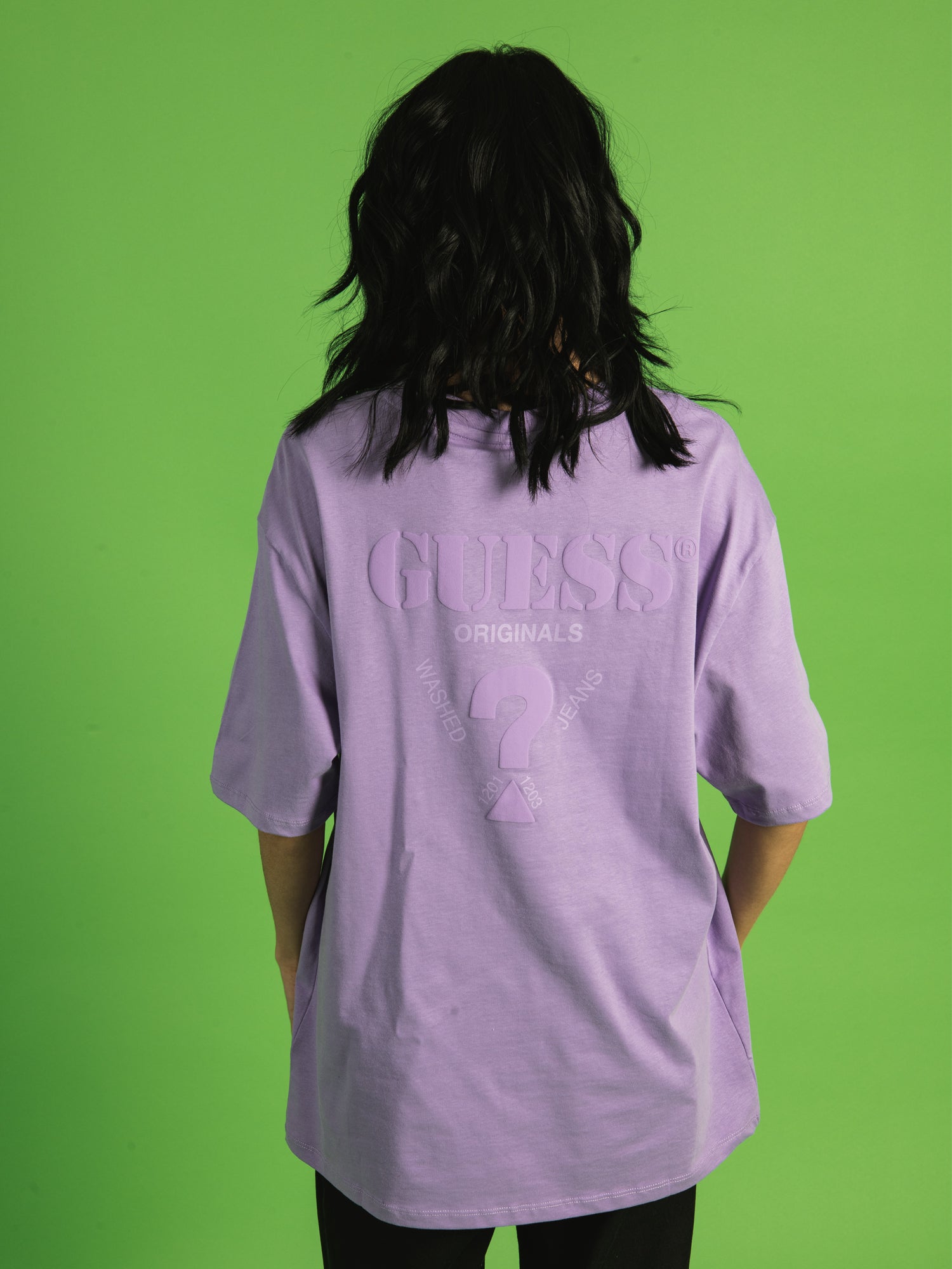 Green and outlet purple guess shirt