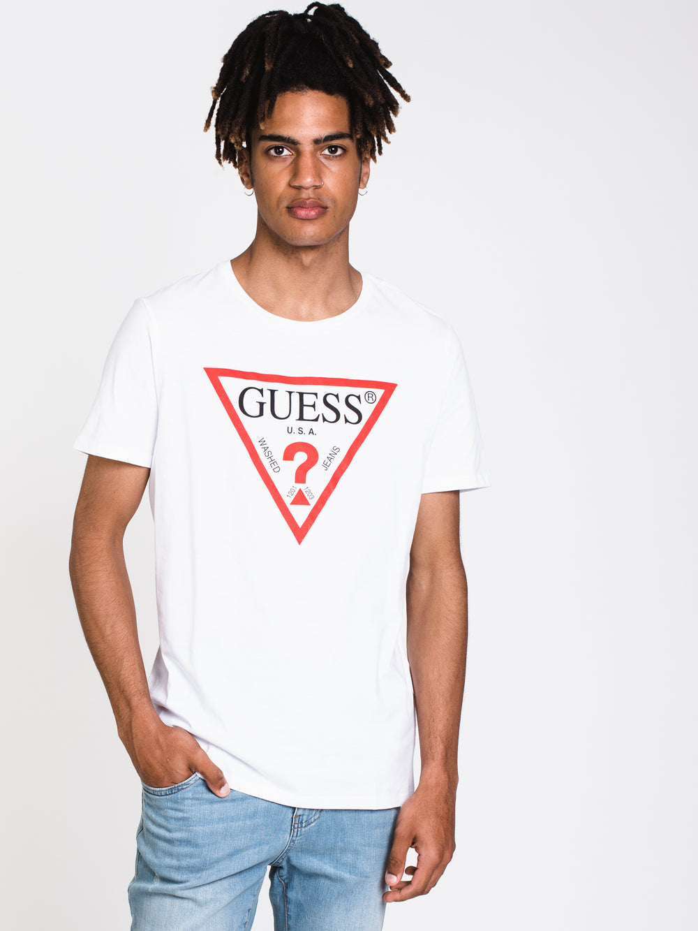 GUESS CLASSIC TRIANGLE LOGO LOGO T - CLEARANCE