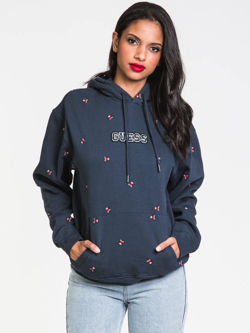 GUESS UNISEX BEAR HOODIE - CLEARANCE