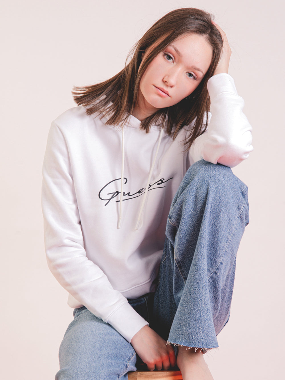 GUESS DOTTIE HOODED SWEATSHIRT - CLEARANCE