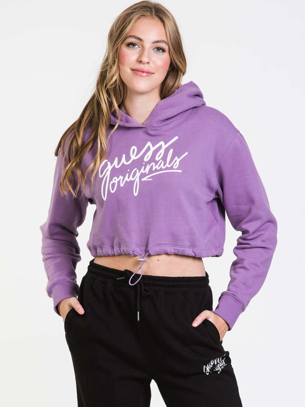 GUESS SELENA CROP HOODIE  - CLEARANCE