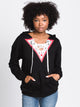 GUESS GUESS TRIANGLE LACE FRONT PULLOVER HOODIE - CLEARANCE - Boathouse