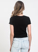 HARLOW WOMENS WAFFLE CROPPED TEE - CLEARANCE - Boathouse