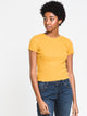 HARLOW WOMENS WAFFLE CROPPED TEE - CLEARANCE - Boathouse