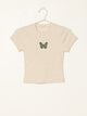 HARLOW HARLOW RIBBED EMBROIDERED BABY TEE - CLEARANCE - Boathouse