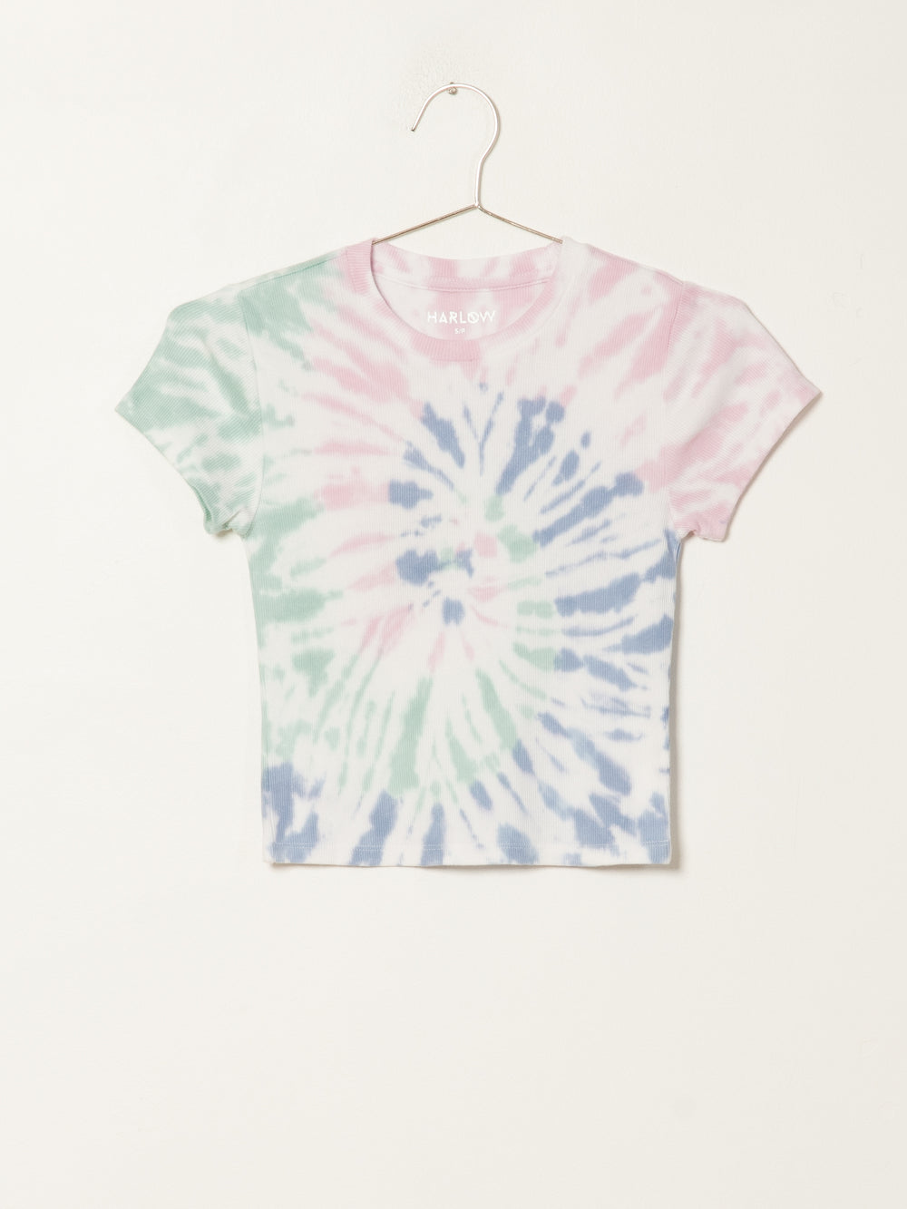 HARLOW RIBBED TIE DYE BABY TEE - CLEARANCE