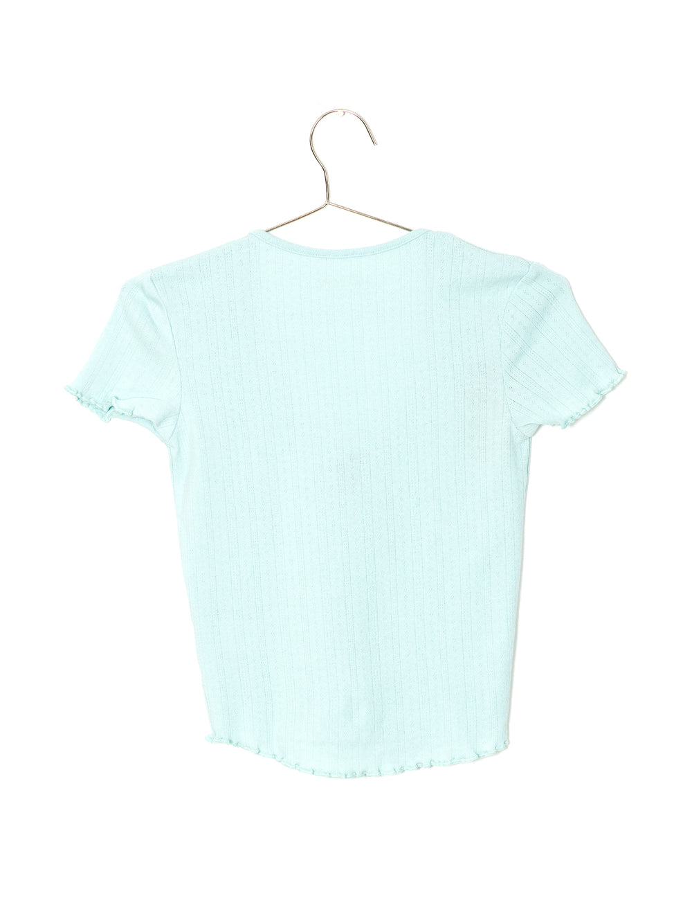 HARLOW POINTELLE SCOOP TEE - CLEARANCE