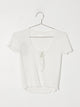 HARLOW HARLOW POINTELLE SCOOP TEE - CLEARANCE - Boathouse