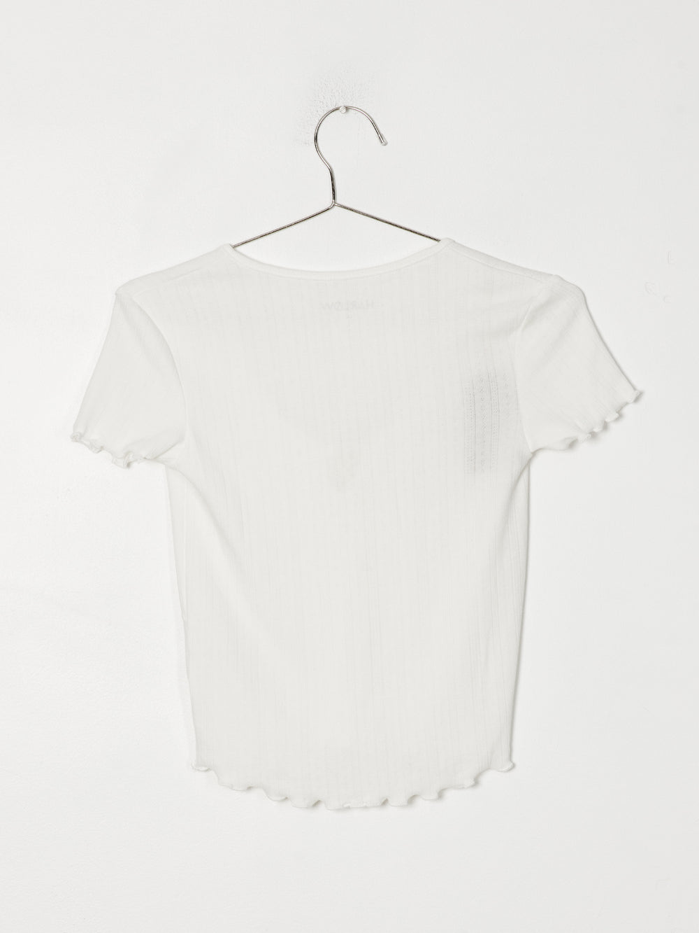 HARLOW POINTELLE SCOOP TEE - CLEARANCE