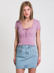 HARLOW HARLOW POINTELLE SCOOP TEE - CLEARANCE - Boathouse