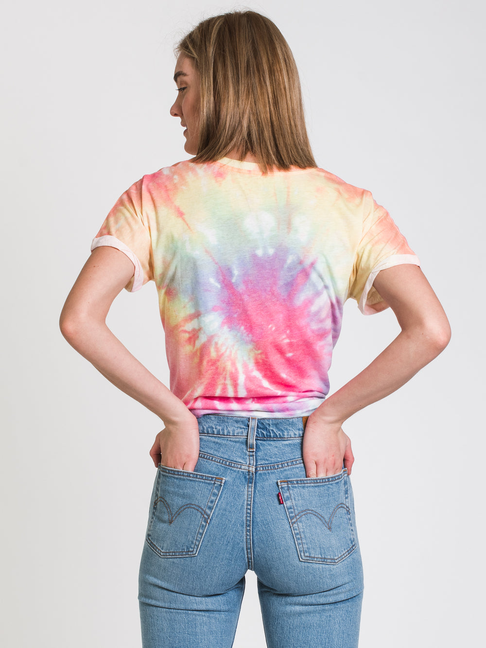 HARLOW LAYLA KNOTTED TIE DYE TEE - CLEARANCE