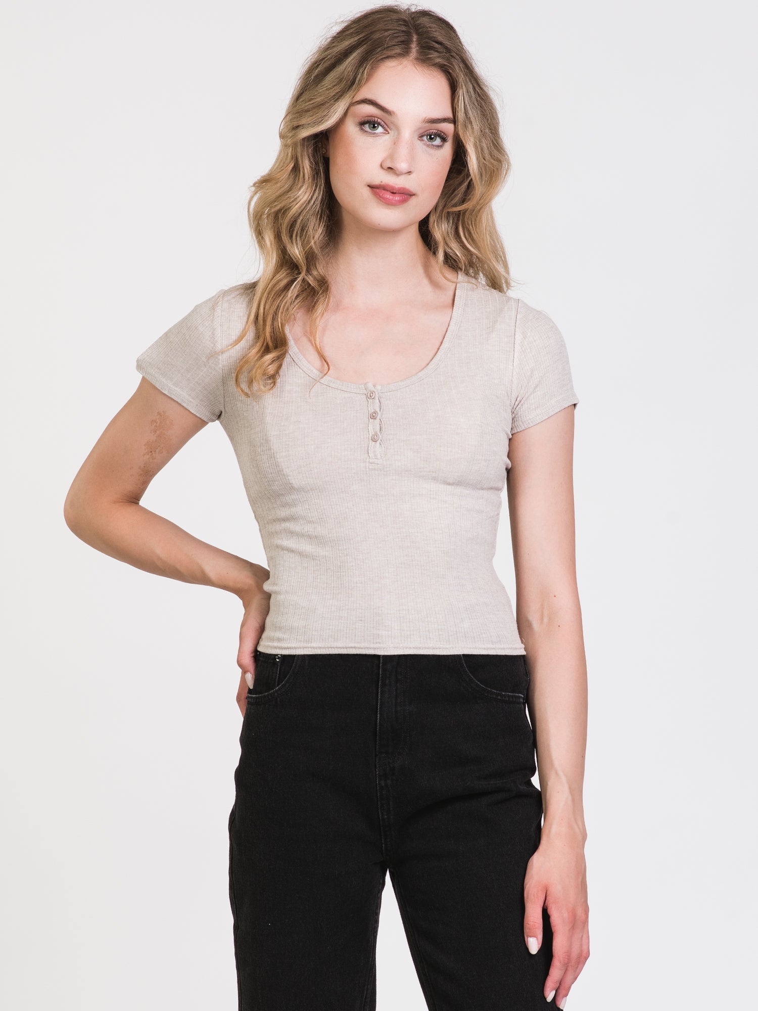 HARLOW CARA HENLEY TEE MIX - CLEARANCE
