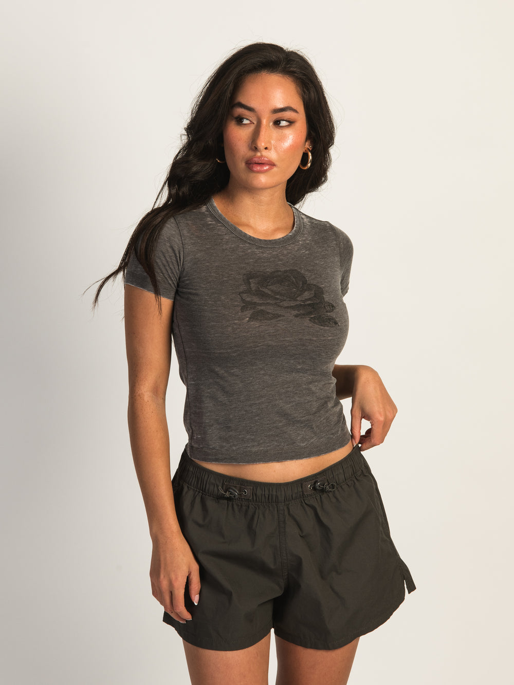 HARLOW STEVIE TEE - CHARCOAL