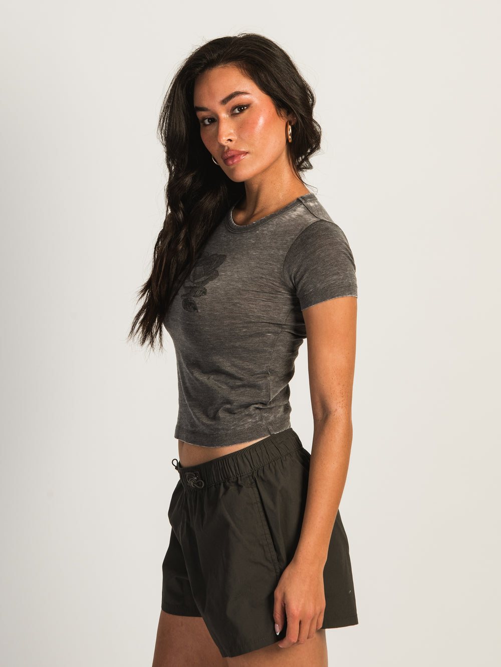 HARLOW STEVIE TEE - CHARCOAL