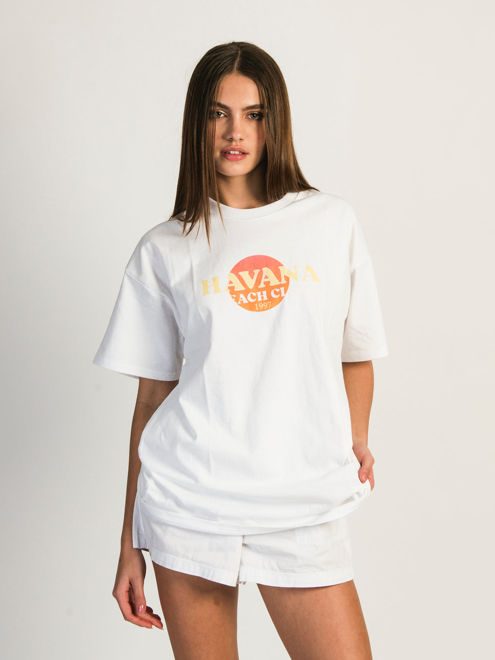 HARLOW SYDNEY OVERSIZED TEE - HAVANA