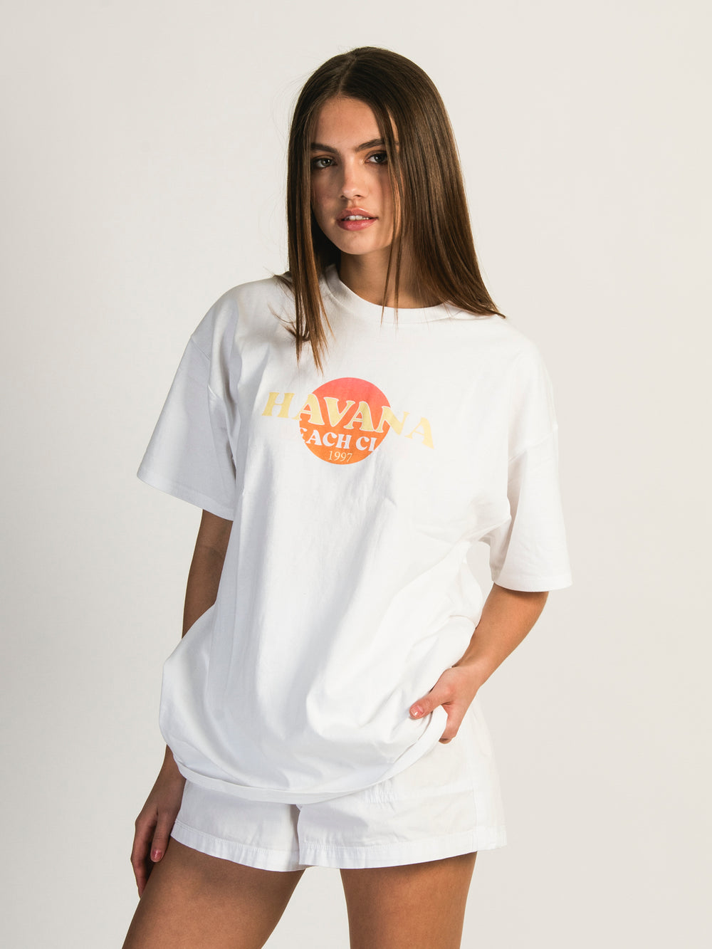 HARLOW SYDNEY OVERSIZED TEE - WHITE