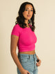 HARLOW HARLOW RIBBED SEAMLESS TEE  - CLEARANCE - Boathouse