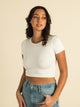 HARLOW HARLOW RIBBED SEAMLESS TEE  - CLEARANCE - Boathouse