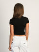 HARLOW HARLOW RIBBED SEAMLESS TEE - BLACK - Boathouse