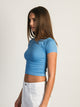 HARLOW HARLOW RIBBED SEAMLESS TEE - BRE BLUE - Boathouse