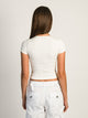 HARLOW HARLOW RIBBED SEAMLESS TEE - WHITE - Boathouse