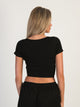 HARLOW HARLOW SQUARE SEAMLESS T-SHIRT - BLACK - Boathouse