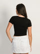 HARLOW HARLOW SQUARE NECK SEAMLESS TEE - BLACK - Boathouse