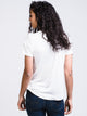 HARLOW WOMENS LEANNE SOLID TEE - WHITE - CLEARANCE - Boathouse