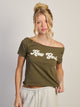 HARLOW HARLOW CATE TEE - OLIVE - Boathouse