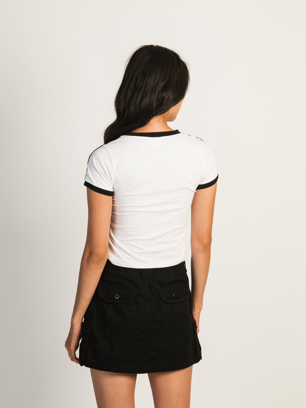 HARLOW MIA TEE - WHITE/BLACK