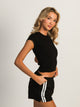 HARLOW HARLOW ESSENTIAL RIBBED BABY TEE - Boathouse