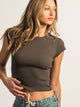 HARLOW HARLOW ESSENTIAL RIBBED BABY TEE - Boathouse