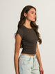 HARLOW HARLOW ESSENTIAL RIBBED BABY TEE - Boathouse