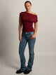 HARLOW HARLOW SLOANE TEE - BURGUNDY - Boathouse