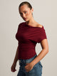 HARLOW HARLOW SLOANE TEE - BURGUNDY - Boathouse