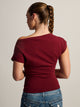 HARLOW HARLOW SLOANE TEE - BURGUNDY - Boathouse