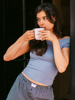 HARLOW CLAIRE TEE - DENIM