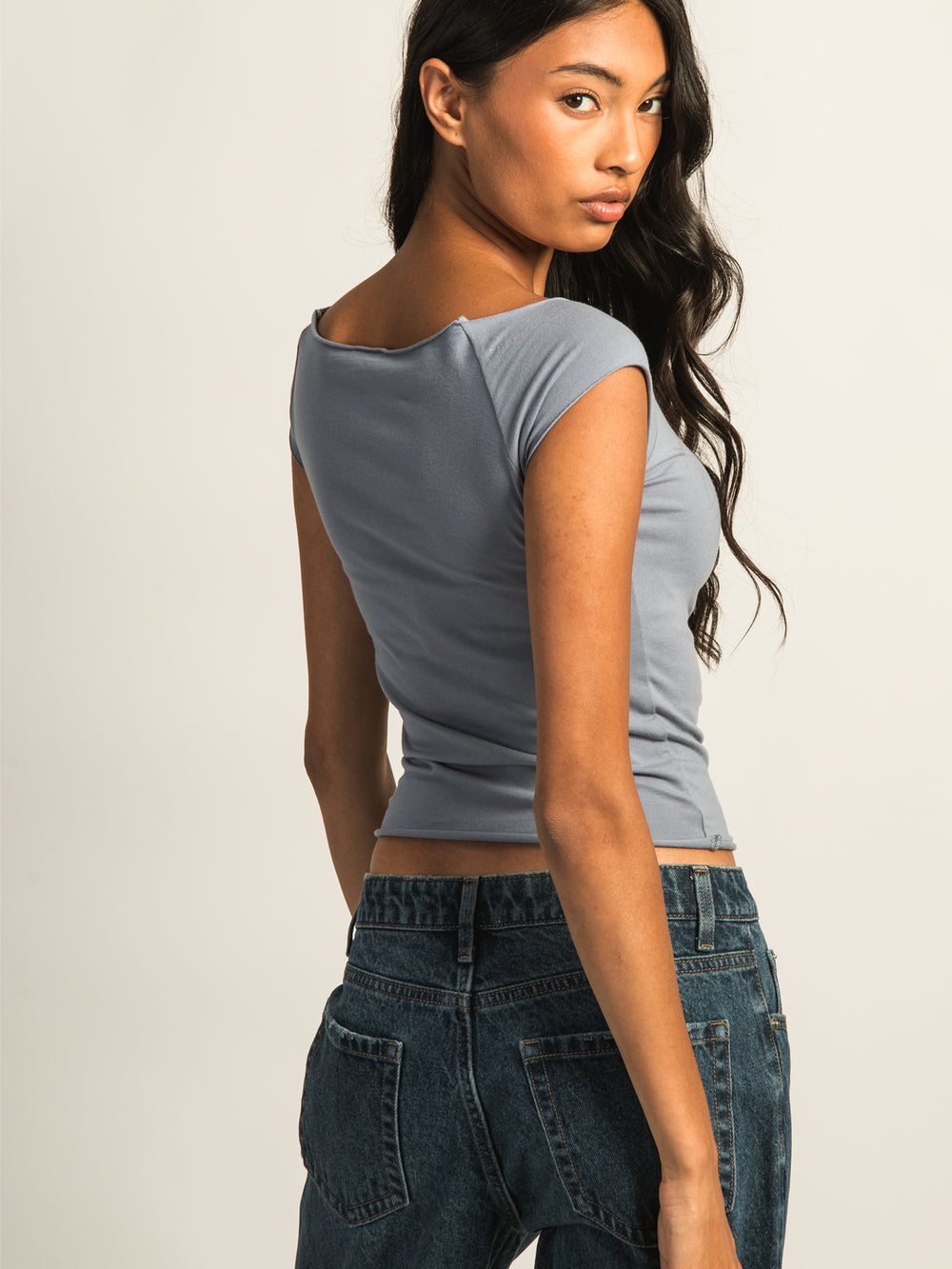 HARLOW CLAIRE TEE - DENIM