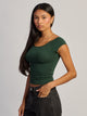 HARLOW CLAIRE TEE - FOREST