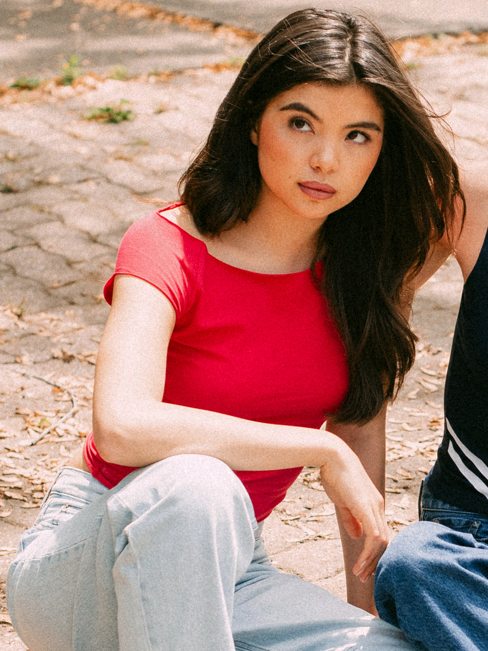 HARLOW CLAIRE TEE - PORT