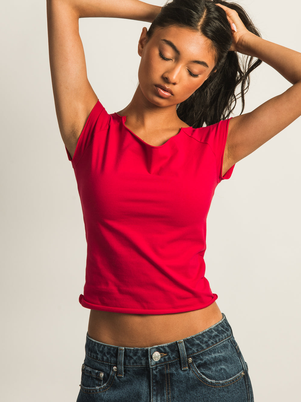 HARLOW CLAIRE TEE - PORT