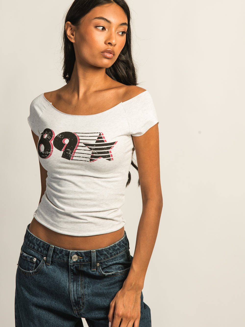 HARLOW CLAIRE PRINT TEE - CLOUD