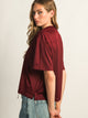 HARLOW HARLOW PINNY TEE - BURGUNDY - Boathouse
