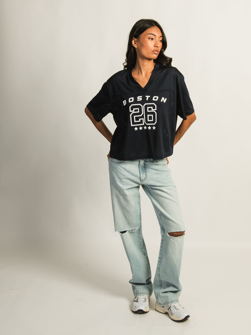 HARLOW PINNY TEE - NAVY