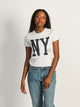 HARLOW HARLOW BRENNA MELANGE TEE - NEW YORK - Boathouse