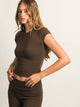 HARLOW HARLOW GIA TEE - CHOCOLATE - Boathouse