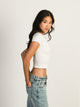 HARLOW HARLOW RIBBED SEAMLESS TEE - OFF WHITE - Boathouse