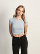 HARLOW HARLOW RIBBED SEAMLESS TEE - BABY BLUE - Boathouse