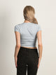 HARLOW HARLOW RIBBED SEAMLESS TEE - BABY BLUE - Boathouse