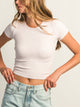 HARLOW HARLOW RIBBED SEAMLESS TEE - BABY PINK - Boathouse